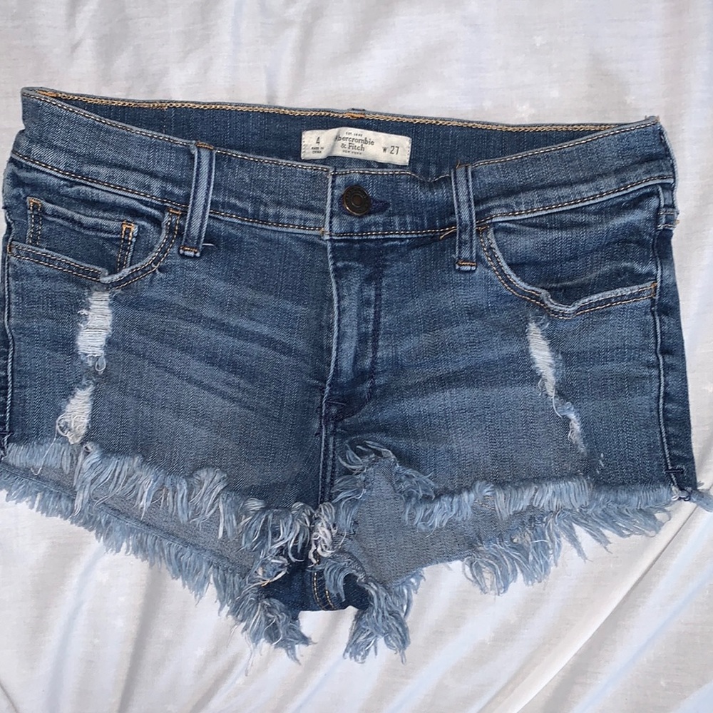 A&F daisy duke denim shorts
